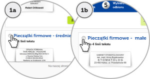 zamawianie pieczątek - krok 1