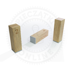 Stempel drewniany (prostopadłościan mały) - bez tuszu (15x15x30)