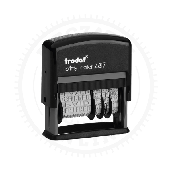 Trodat Datownik 4817 ISO pieczątka z hasłami