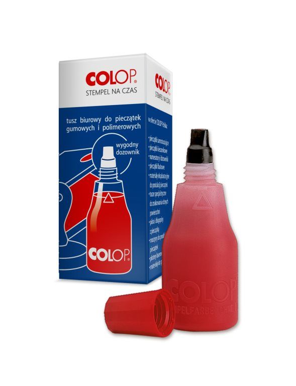 Colop - tusz do pieczątek 25ml (czerwony)